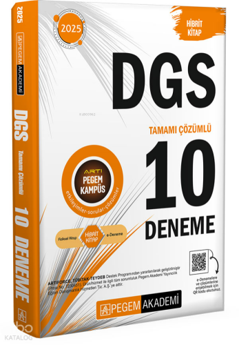 Pegem Akademi 2025 DGS Tamamı Çözümlü 10 Deneme