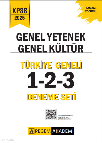 Pegem Akademi 2025 KPSS Genel Yetenek Genel Kültür Tamamı Çözümlü Türk