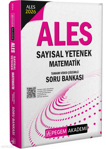 Pegem Akademi 2026 ALES Sayısal Yetenek Matematik Tamamı Video Çözümlü Soru Bankası