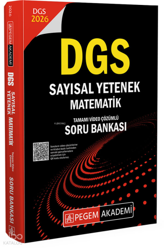 Pegem Akademi 2026 DGS Sayısal Yetenek Matematik Tamamı Video Çözümlü Soru Bankası