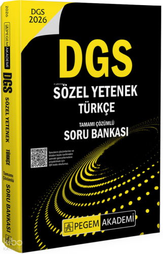 Pegem Akademi 2026 DGS Sözel Yetenek Türkçe Tamamı Çözümlü Soru Bankası