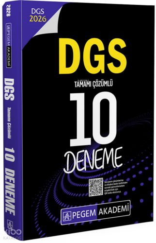 Pegem Akademi 2026 DGS Tamamı Çözümlü 10 Deneme