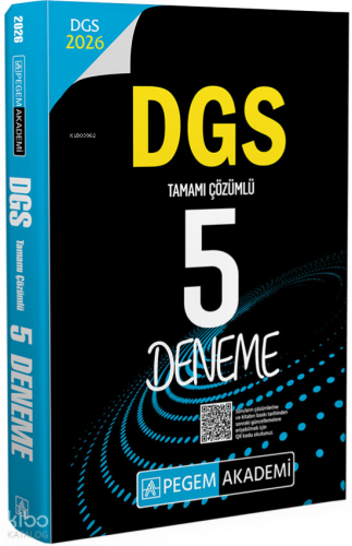 Pegem Akademi 2026 DGS Tamamı Çözümlü 5 Deneme