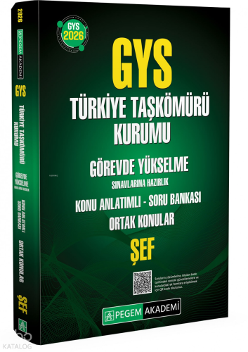 Pegem Akademi 2026 GYS Türkiye Taşkömürü Kurumu Görevde Yükselme Sınavlarına Hazırlık Konu Anlatımlı Soru Bankası Ortak Konular ŞEF