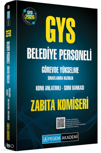 Pegem Akademi 2026 GYS Zabıta Komiseri Belediye Personeli Hazırlık Kon