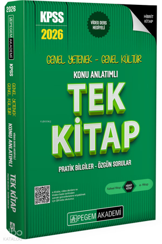 Pegem Akademi 2026 KPSS Genel Yetenek Genel Kültür Konu Anlatımlı Tek 