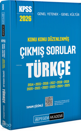 Pegem Akademi 2026 KPSS Genel Yetenek Genel Kültür Konu Konu Düzenlenm
