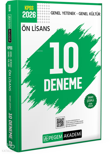 Pegem Akademi 2026 KPSS Genel Yetenek Genel Kültür Ön Lisans Tamamı Çö