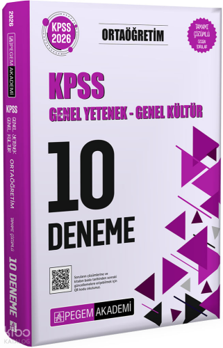 Pegem Akademi 2026 KPSS Genel Yetenek Genel Kültür Ortaöğretim Tamamı 