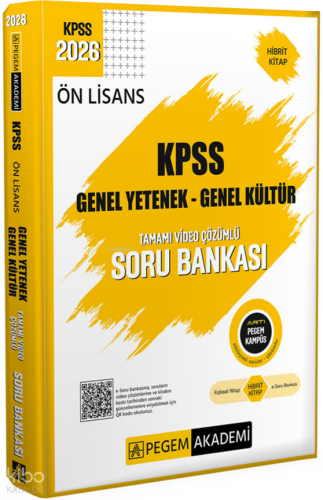 Pegem Akademi 2026 KPSS Ön Lisans Soru Bankası Genel Yetenek Genel Kül