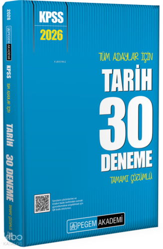 Pegem Akademi 2026 KPSS Tüm Adaylar İçin Tarih 30 Deneme Tamamı Çözüml