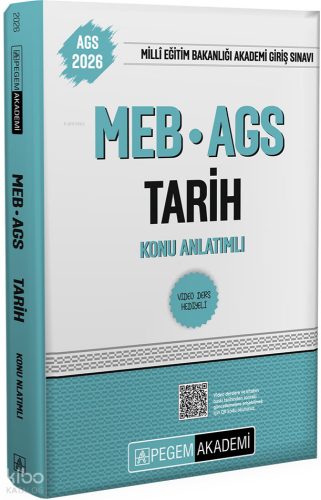 Pegem Akademi 2026 MEB AGS Konu Anlatımlı Tarih