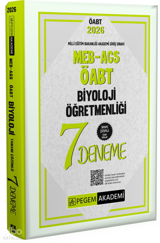 Pegem Akademi 2026 MEB AGS ÖABT Biyoloji Öğretmenliği Tamamı Çözümlü 7