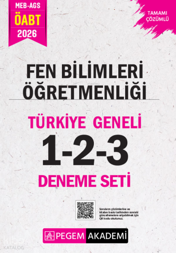 Pegem Akademi 2026 MEB AGS ÖABT Fen Bilimleri Öğretmenliği Tamamı Çözü