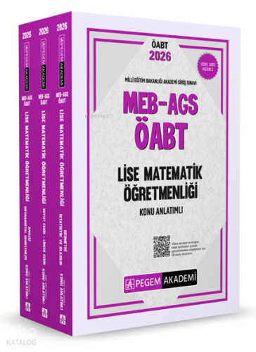 Pegem Akademi 2026 MEB AGS ÖABT Lise Matematik Öğretmenliği Konu Anlat
