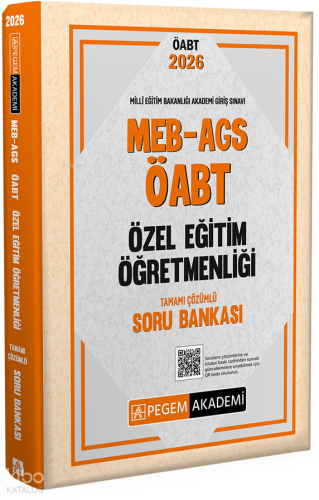 Pegem Akademi 2026 MEB AGS ÖABT Özel Eğitim Öğretmenliği Tamamı Çözüml