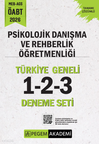 Pegem Akademi 2026 MEB AGS ÖABT Psikolojik Danışma ve Rehberlik Öğretm