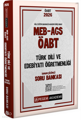 Pegem Akademi 2026 MEB AGS ÖABT Türk Dili ve Edebiyatı Öğretmenliği Ta