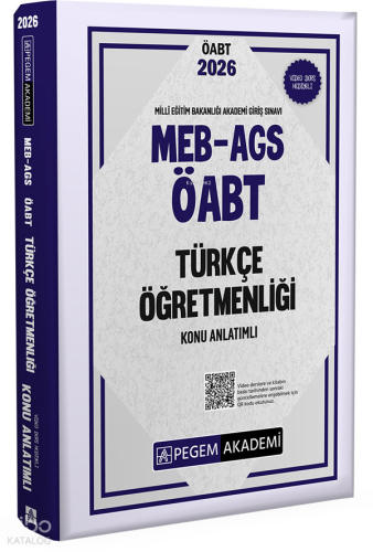 Pegem Akademi 2026 MEB AGS ÖABT Türkçe Öğretmenliği Konu Anlatımlı