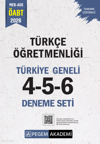 Pegem Akademi 2026 MEB AGS ÖABT Türkçe Öğretmenliği Tamamı Çözümlü Tür