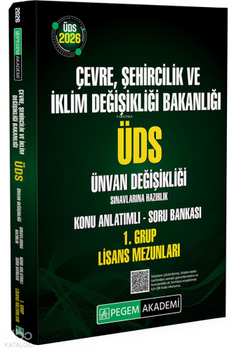 Pegem Akademi 2026 ÜDS Çevre Şehircilik ve İklim Değişikliği Bakanlığı