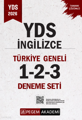Pegem Akademi 2026 YDS İngilizce Tamamı Çözümlü Türkiye Geneli 1-2-3 D