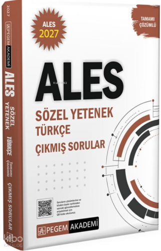 Pegem Akademi 2027 ALES Sözel Yetenek Türkçe Tamamı Çözümlü Çıkmış Sorular