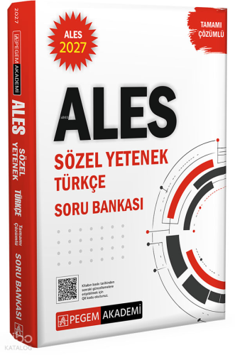 Pegem Akademi 2027 ALES Sözel Yetenek Türkçe Tamamı Çözümlü Soru Banka