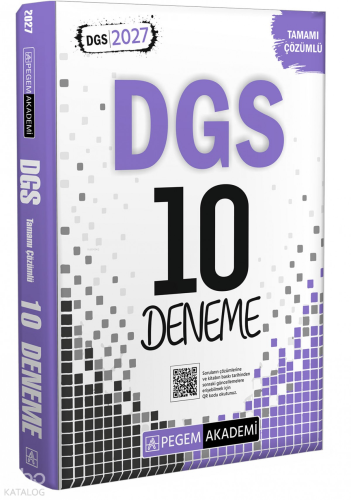 Pegem Akademi 2027 DGS Tamamı Çözümlü 10 Deneme