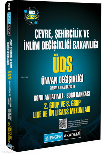 Pegem Akademi Çevre Şehircilik ve İklim Değişikliği Bakanlığı ÜDS Ünva