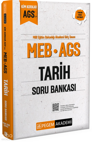 Pegem Akademi MEB AGS Kim Korkar Tarih Soru Bankası Tamamı Çözümlü