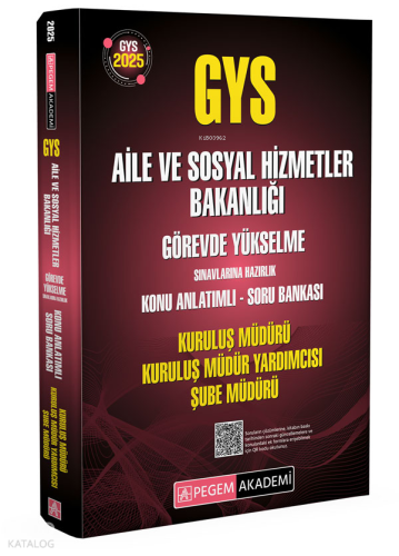 Pegem Akademi Yayıncılık 2025 GYS Aile ve Sosyal Hizmetler Bakanlığı G
