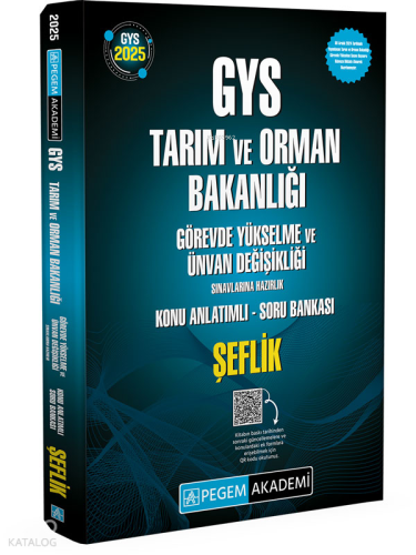 Pegem Akademi Yayıncılık 2025 GYS Tarım ve Orman Bakanlığı Görevde Yük