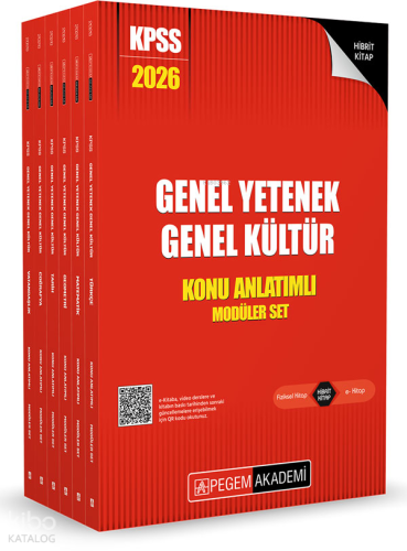 Pegem Akademi Yayıncılık 2026 KPSS Genel Yetenek Genel Kültür Lisans K