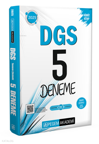 Pegem Akademi Yayınları 2025 DGS Tamamı Çözümlü 5 Deneme