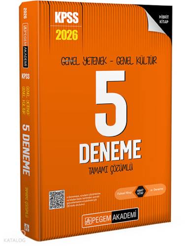 Pegem Yayınları 2026 KPSS Genel Yetenek Genel Kültür Tamamı Çözümlü 5 