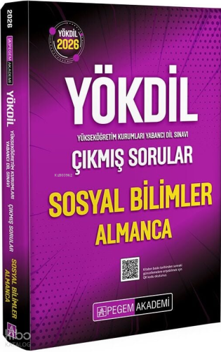 Pegem Yayınları 2026 YÖKDİL Sosyal Bilimler Almanca Çıkmış Sorular