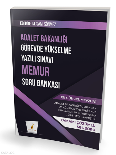 Pelikan GYS Adalet Bakanlığı Görevde Yükselme Yazılı Sınavı Memur Soru Bankası