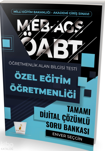Pelikan MEB-AGS ÖABT Özel Eğitim Öğretmenliği Tamamı Çözümlü Soru Bank