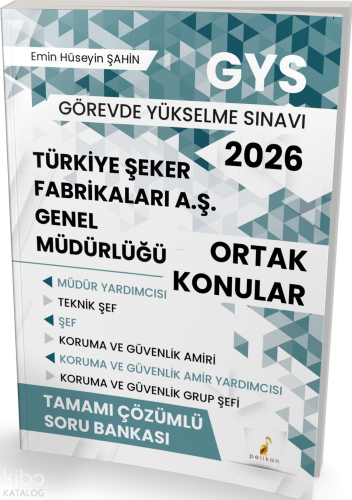 Pelikan Yayınevi 2026 GYS Türkiye Şeker Fabrikaları A.Ş Genel Müdürlüğ