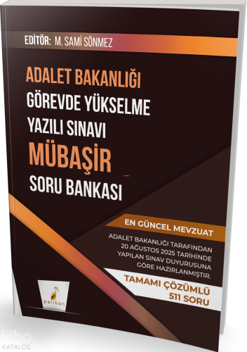 Pelikan Yayınevi GYS Adalet Bakanlığı Görevde Yükselme Yazılı Sınavı Mübaşir Soru Bankası