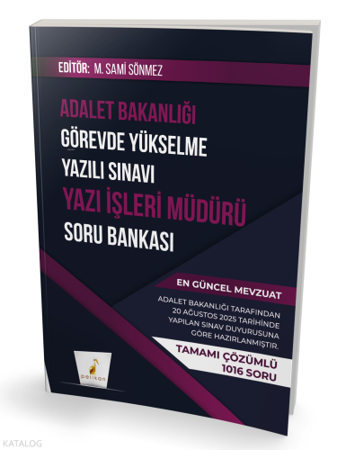 Pelikan Yayınevi GYS Adalet Bakanlığı Görevde Yükselme Yazılı Sınavı Yazı İşleri Müdürü Soru Bankası