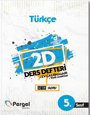 Pergel  5. Sınıf Türkçe 2D Ders Defteri Ev Çalışmaları