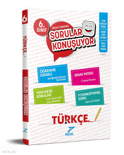 Pruva Akademi 6. Sınıf Türkçe Sorular Konuşuyor Soru Bankası
