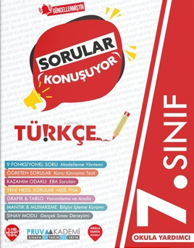 Pruva Akademi 7. Sınıf Türkçe Sorular Konuşuyor Soru Bankası