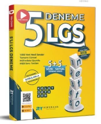Referans 2021 LGS Netto Tamamı Video Çözümlü 5 Fasikül Genel Deneme Seti; (Kolay-Orta-Zor)