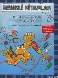 Renkli Kitaplar - Şekil Rakam  ve Yazma Etkinlikleri
