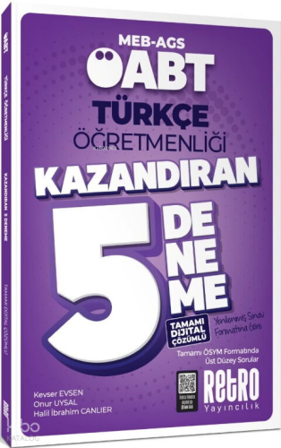 Retro Yayıncılık MEB AGS ÖABT Türkçe Öğretmenliği 5 Deneme