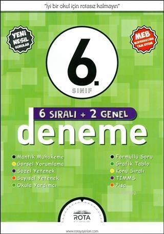 Rota Yayınları 6. Sınıf 6 Sıralı + 2 Genel Deneme RTY Rota