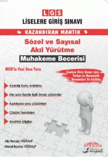 Rota Yayınları 8. Sınıf LGS Kazandıran Mantık Sözel ve Sayısal Akıl Yürütme Muhakeme Becerisi Soru Bankası RTY Rota
